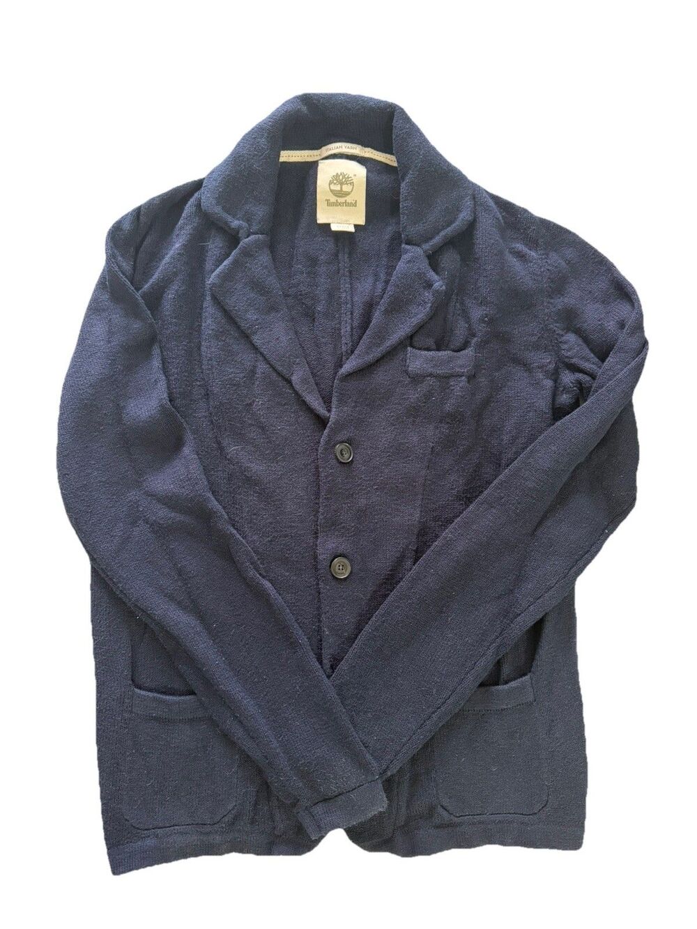 Timberland Italian Yarn Sweater Blazer Blue Size M